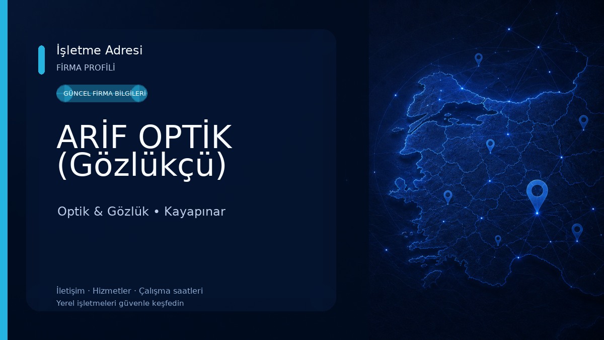 ARİF OPTİK (Gözlükçü) Optik & Gözlük