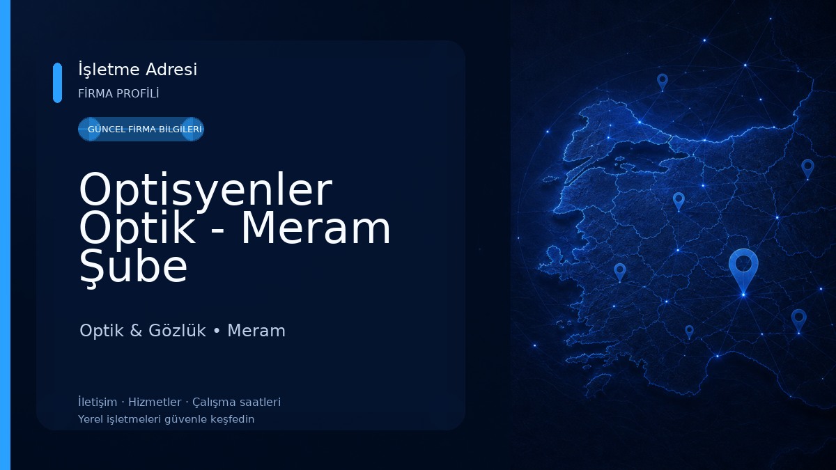 Optisyenler Optik - Meram Şube Optik & Gözlük